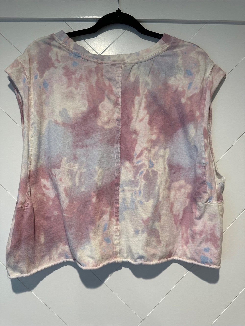 FP Movement by Free People Pink & Cream Tie-Dye Muscle Tee - Picture 6 of 8